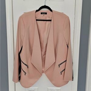 Nine West Pink Blazer with Zipper Accents
